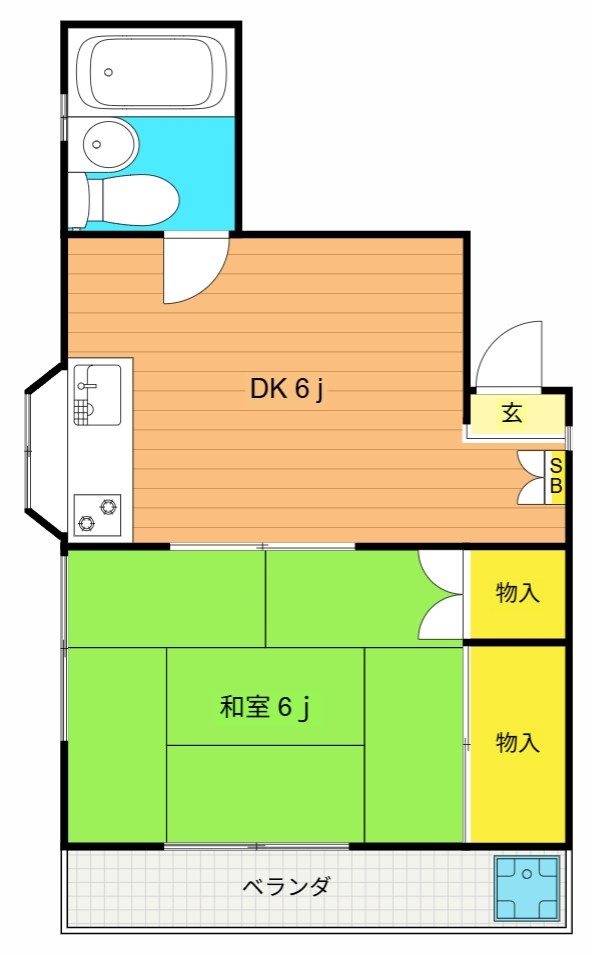 三友ハイツ 301号室 間取り