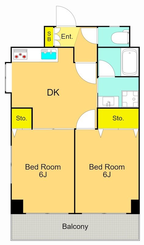 パレスフロラシオン  106号室 間取り