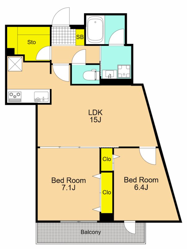 SOLASIAresidence大井町 501号室 間取り