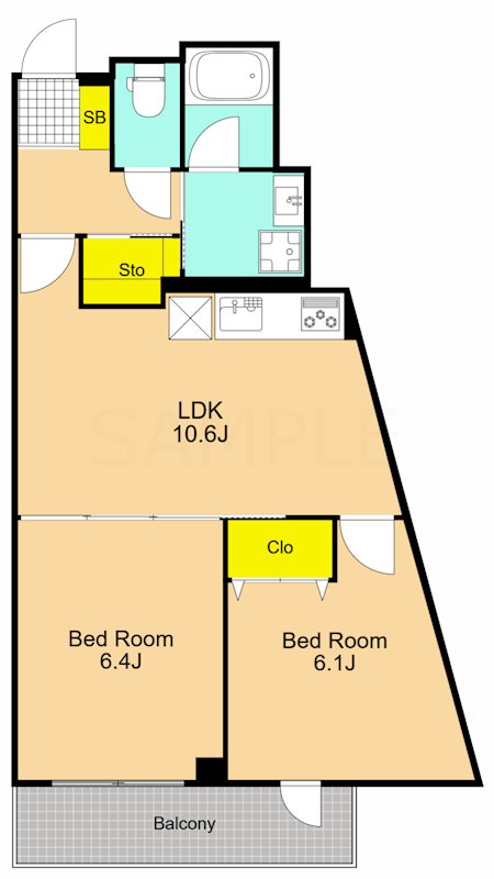 SOLASIAresidence大井町 301号室 間取り