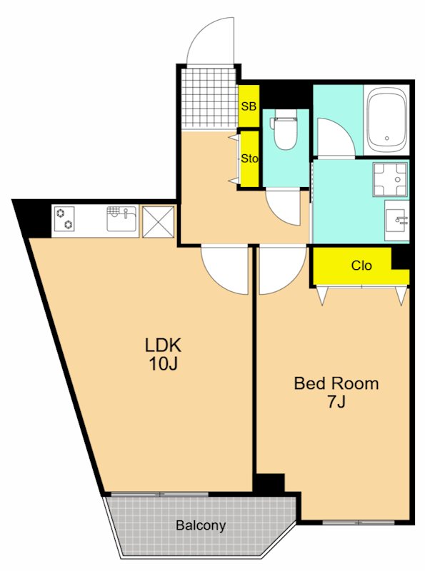 SOLASIAresidence大井町 203号室 間取り