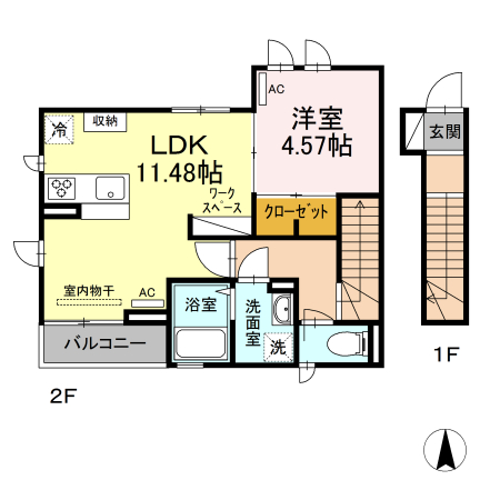 アリドゥリア都立大学 201号室 間取り