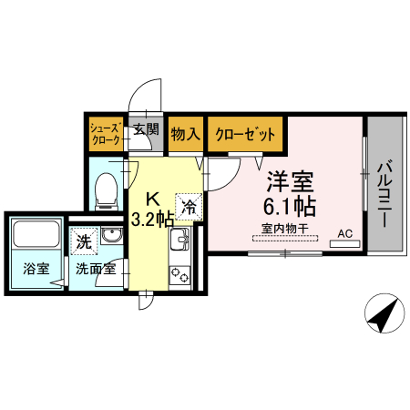 Grace-T 302号室 間取り