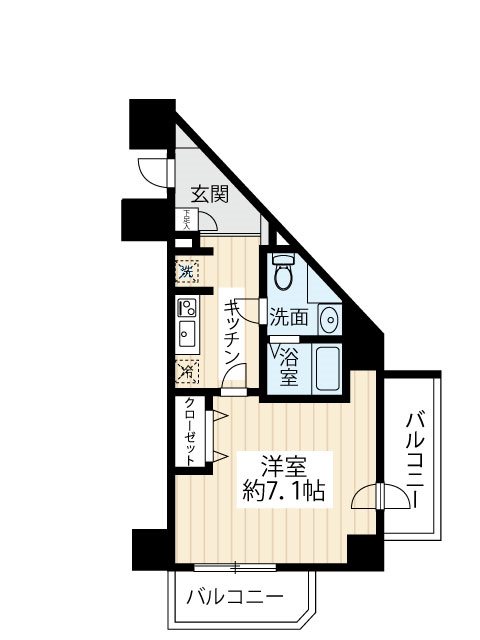 スカイコート武蔵新田Ⅱ 0501号室 間取り