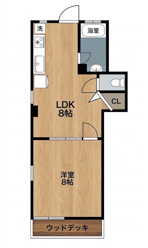 マンション牧野(2-17-3) 101号室 間取り