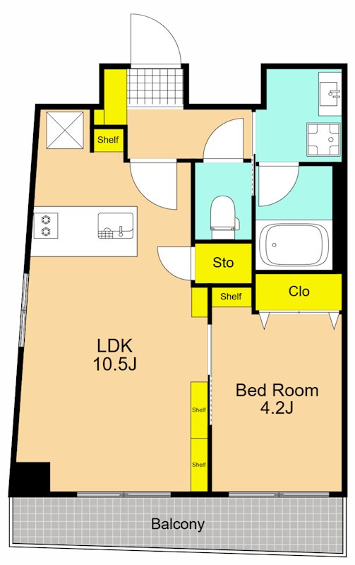 Fuu Oimachi by LATIERRA 407号室 間取り