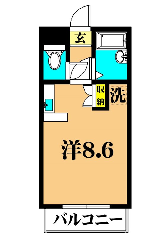 秀高ハイツ 203号室 間取り