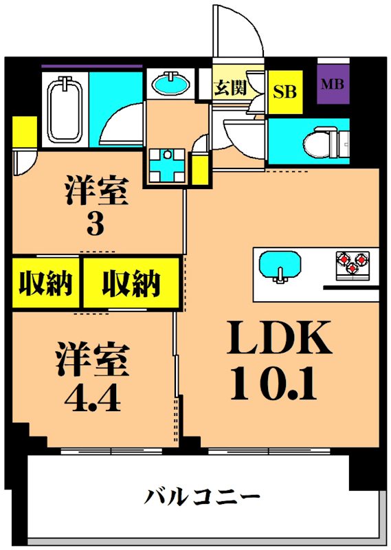 コンフォリア二葉  306号室 間取り