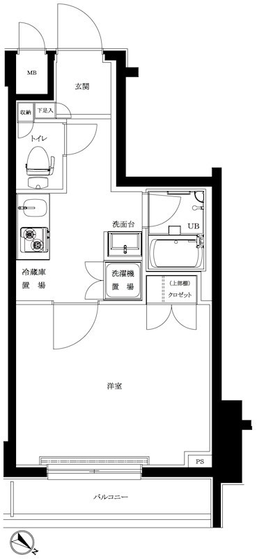 ルーブル旗の台弐番館 303号室 間取り