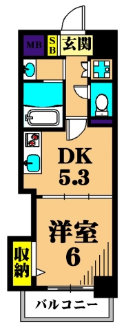アゼリア品川   502号室 間取り