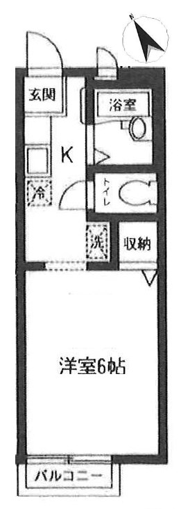 はちすか楼 205号室 間取り