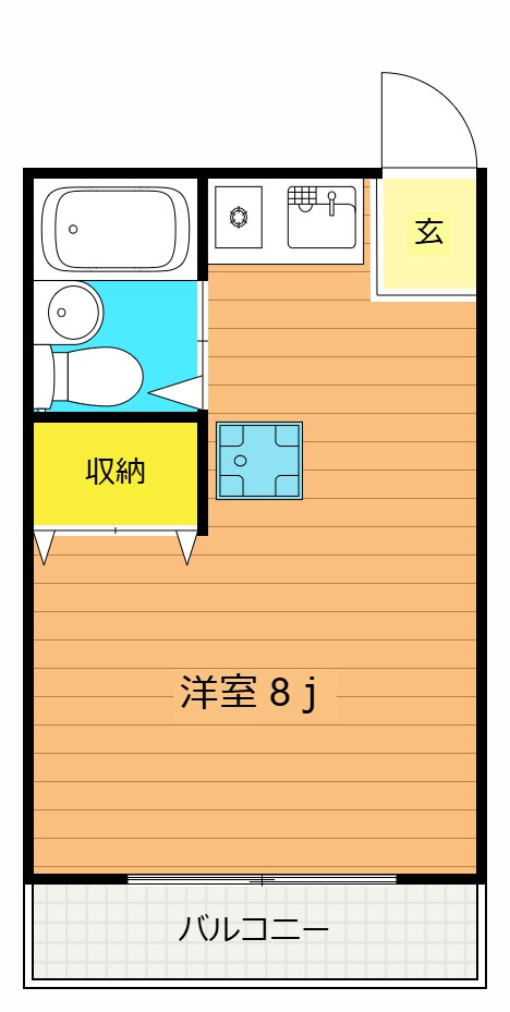 ウイング旗の台パートⅠ 105号室 間取り