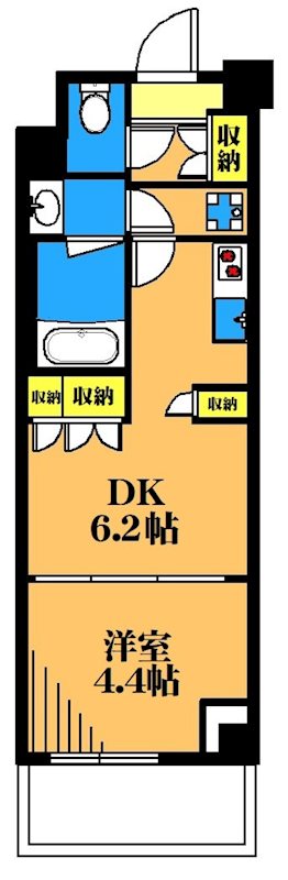 バウスフラッツ品川大井町  603号室 間取り