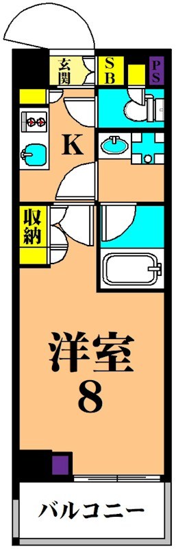 プラウドフラット品川大井町 202号室 間取り