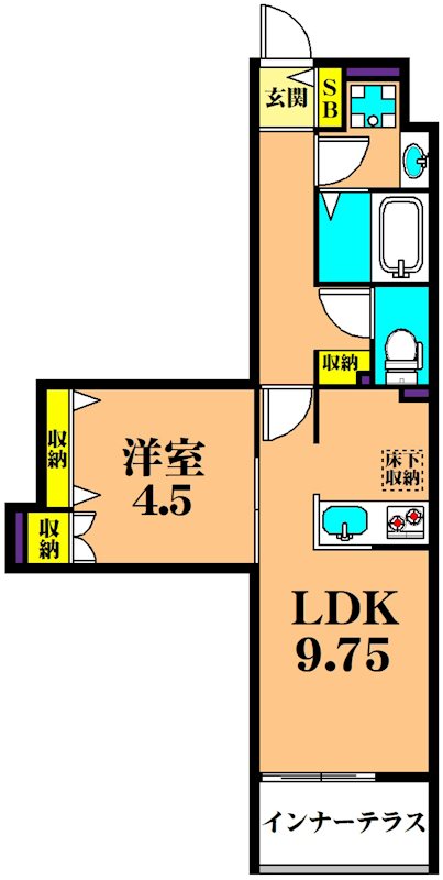 オプティマム 102号室 間取り