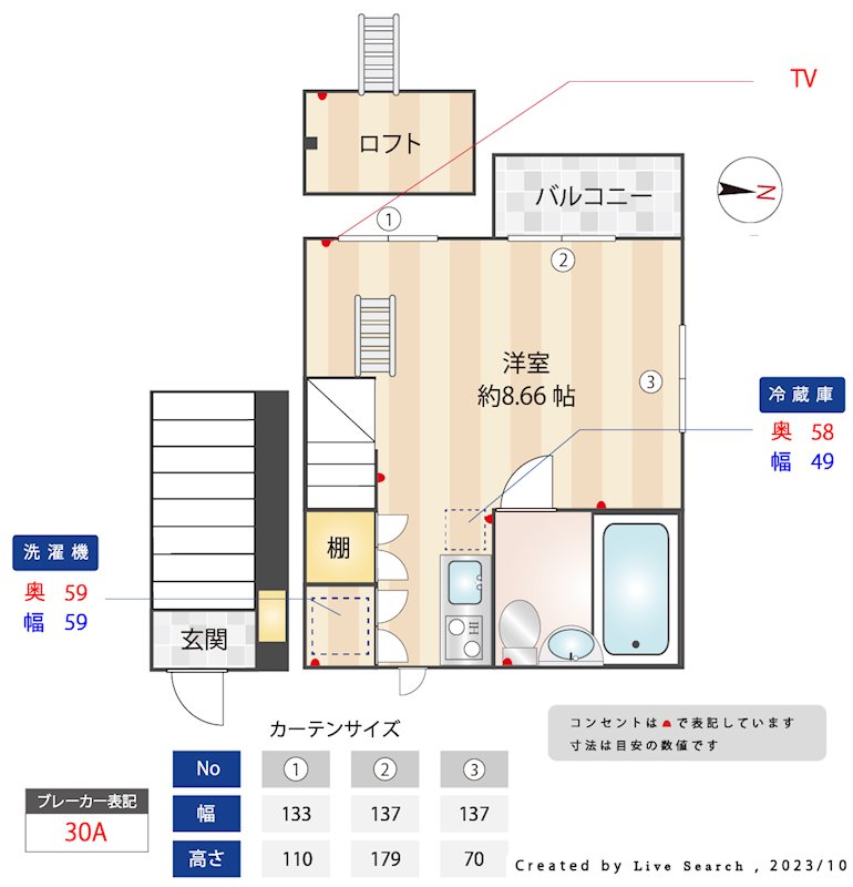 テラスハウス山王 201号室 間取り