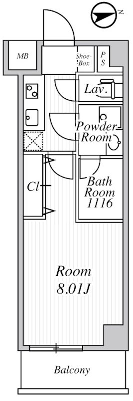 WING TERRACE 大鳥居 302号室 間取り