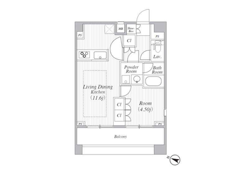クレヴィスタ多摩川六郷 808号室 間取り