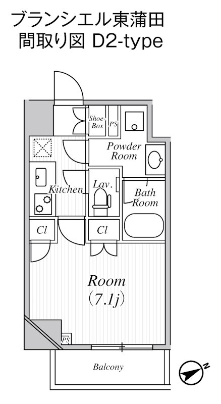 BlancCiel東蒲田 906号室 間取り