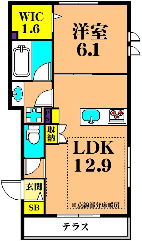(仮称)大森西3丁目メゾン 102号室 間取り