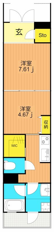 KuKuna　Omori  104号室 間取り