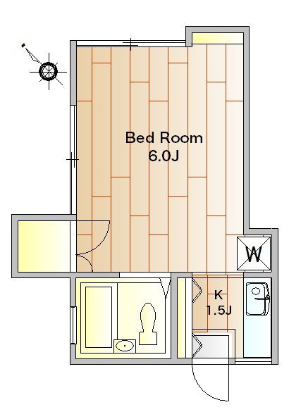 紫苑荘 205号室 間取り