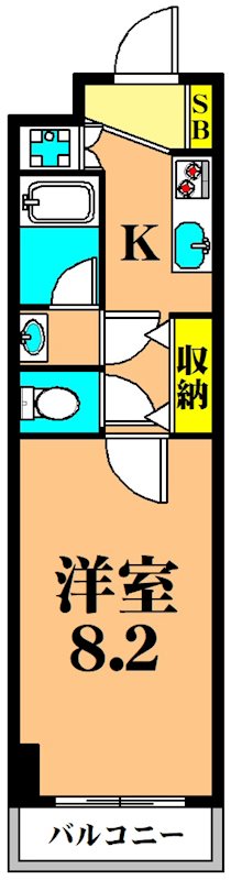 シルフィード東品川 506号室 間取り