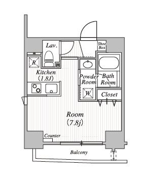 BlancCiel三田  603号室 間取り
