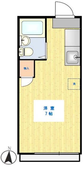 コーポハピネスⅠ 202号室 間取り