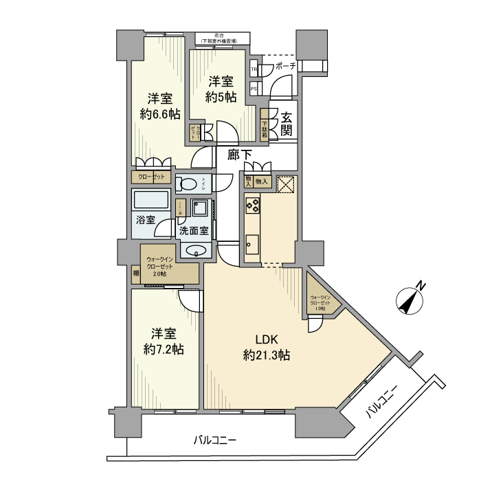 シティタワー品川 1215号室 間取り