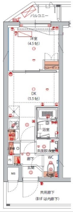ハーモニーレジデンス大森山王THE GARDEN Ｂ101号室 間取り
