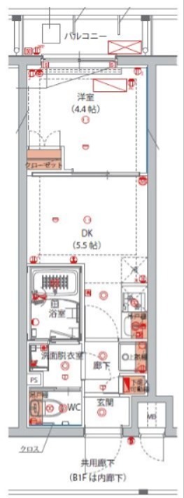 ハーモニーレジデンス大森山王THE GARDEN Ｂ104号室 間取り