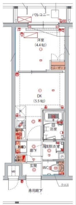 ハーモニーレジデンス大森山王THE GARDEN Ｂ105号室 間取り
