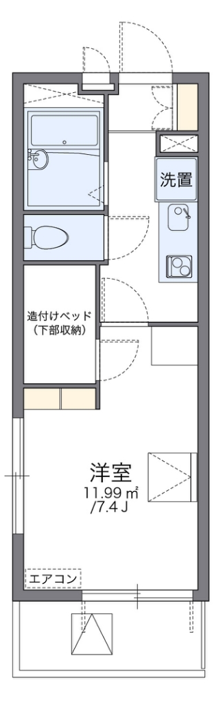 レオパレスエスポワール六郷 309号室 間取り