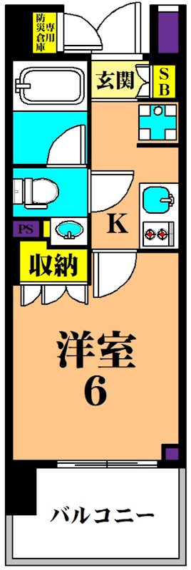 レジディア品川シーサイド  1102号室 間取り