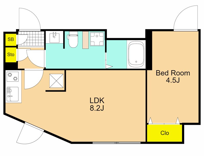 レピュア南大井レジデンス  401号室 間取り