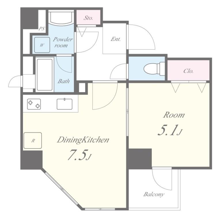 イデアル五反田 201号室 間取り