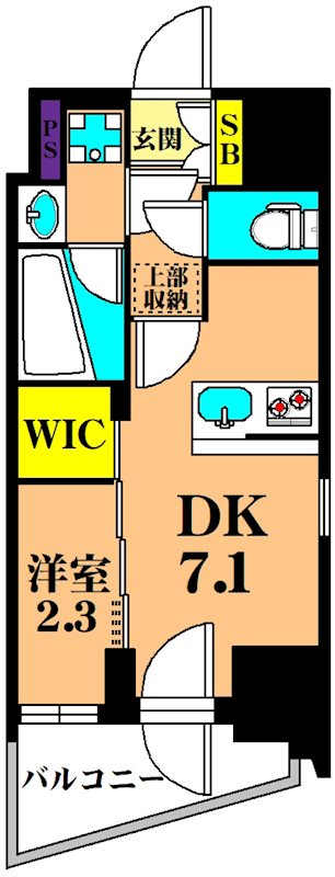 コンフォリア東大井Ⅱ 1102号室 間取り