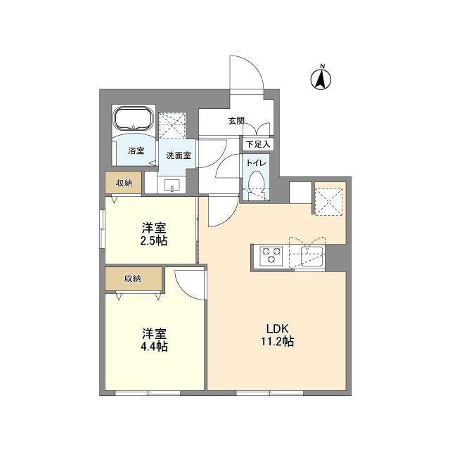 ウェルスクエア西大井 201号室 間取り