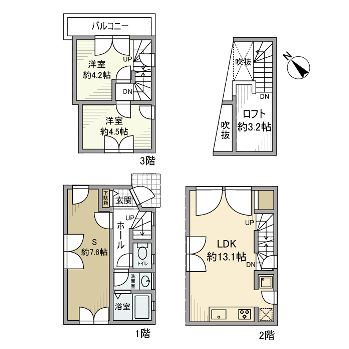奥沢戸建 間取り