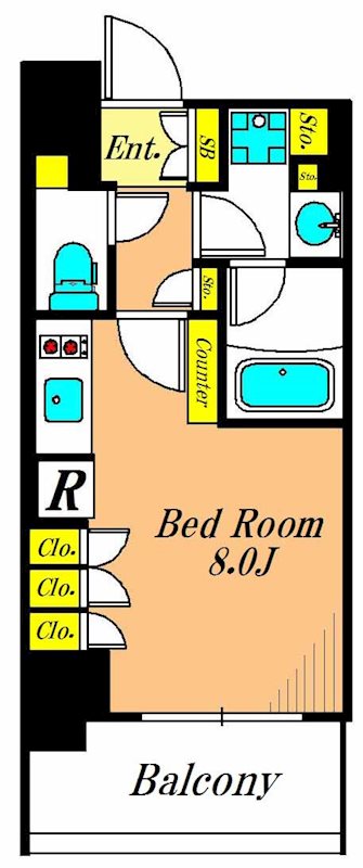 パークアクシス大森 701号室 間取り