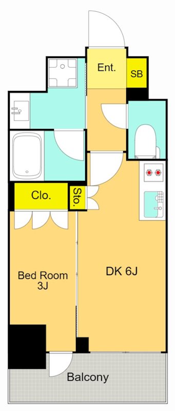 シーズンフラッツ大森北 902号室 間取り