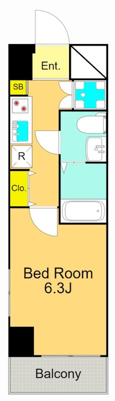 ステージファースト大森駅前  603号室 間取り