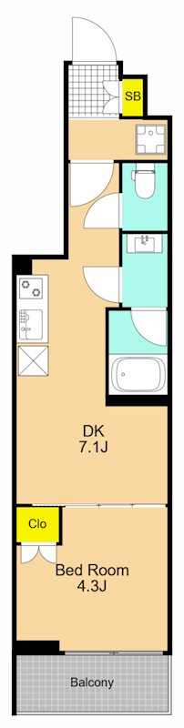 ハーモニーレジデンス品川大井町 302号室 間取り