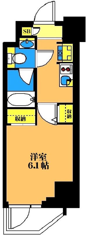 レジディア南品川プレイス 506号室 間取り