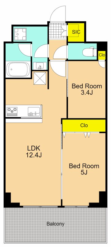 Iris南大井 505号室 間取り