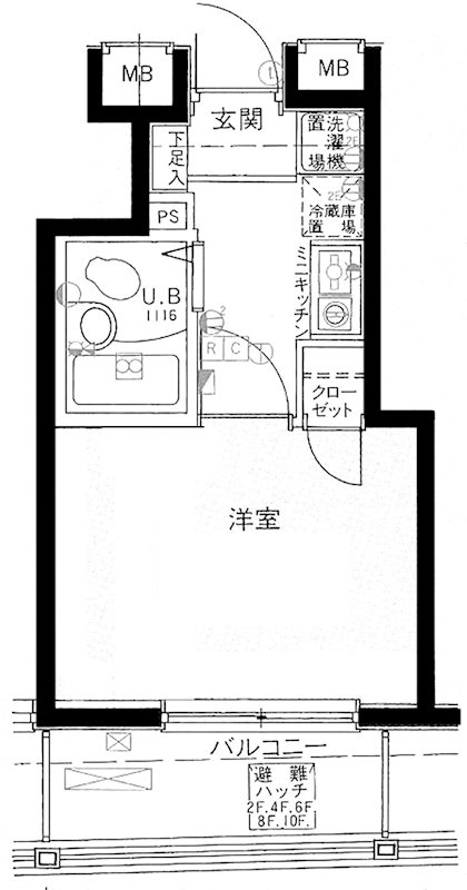 メインステージ大森駅前 502号室 間取り