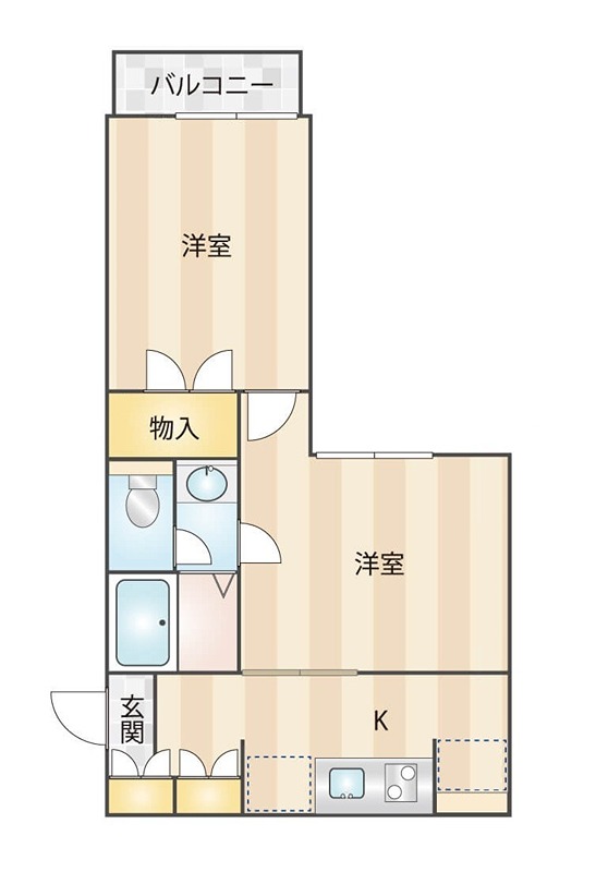 南馬込富士ヶ丘 202号室 間取り