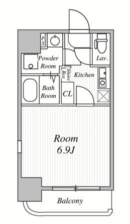 グランヴェルジュ大鳥居 1104号室 間取り