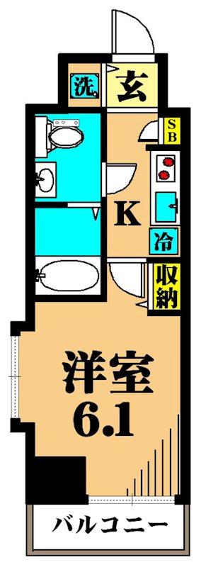 ガーラ・シティ大井町  901号室 間取り